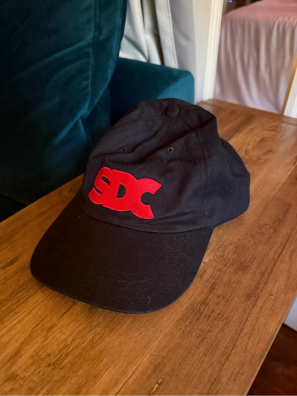 SDC Black Cap with Red Logo